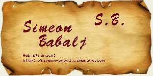 Simeon Babalj vizit kartica